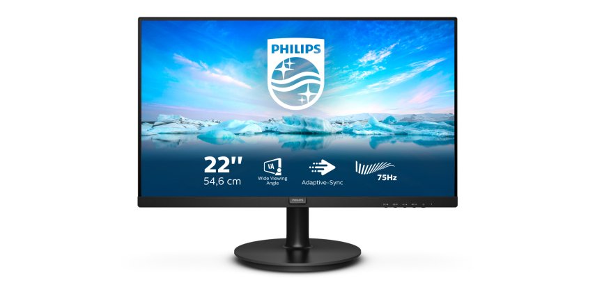 Philips V Line 222V8LA/00 écran plat de PC 54,6 cm (21.5") 1920 x 1080 pixels Full HD LCD Noir