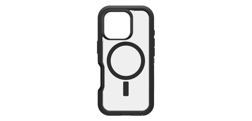 OtterBox Defender Series XT Clear pour MagSafe pour iPhone 16 Pro, Dark Side