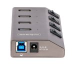 StarTech.com Hub USB-C Auto-Alimenté à 4 Ports avec Interrupteurs Marche/Arrêt Individuels, Hub d'Extension USB 3.0 (5 Gbps) avec Bloc d'Alimentation, Répartiteur USB-C vers USB-A pour PC de Bureau et Portable