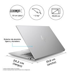 HP ZBook Studio 16 G10 Intel® Core™ i7 i7-13800H Estación de trabajo móvil 40,6 cm (16") WUXGA 32 GB DDR5-SDRAM 1 TB SSD NVIDIA RTX 2000 Ada Wi-Fi 6E (802.11ax) Windows 11 Pro Plata