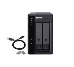 QNAP TR-002 Boîtier de disques de stockage Boîtier disque dur/SSD Noir 2.5/3.5"