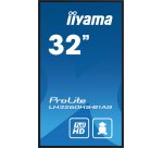 iiyama LH3260HS-B1AG Écran d'affichage dynamique Carte A numérique 80 cm (31.5") LED Wifi 500 cd/m² Full HD Noir Intégré dans le processeur Android 11 24/7