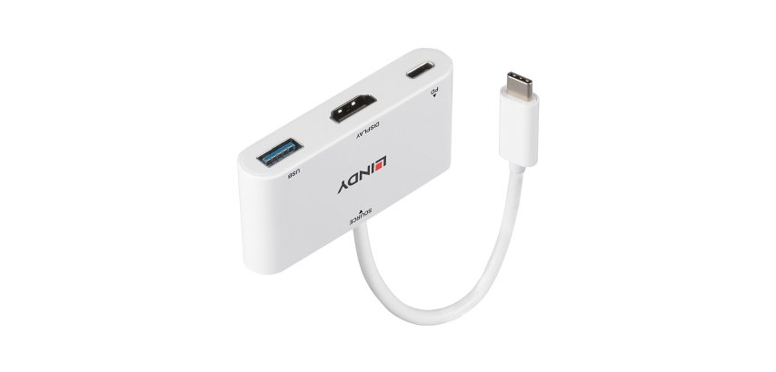Lindy 43340 Adaptador gráfico USB 3840 x 2160 Pixeles Blanco