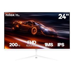 Nilox MONITOR 24 IPS 200HZ 1MS HDMI Y DP computer monitor 60.5 cm (23.8") 1920 x 1080 pixels Full HD LCD White