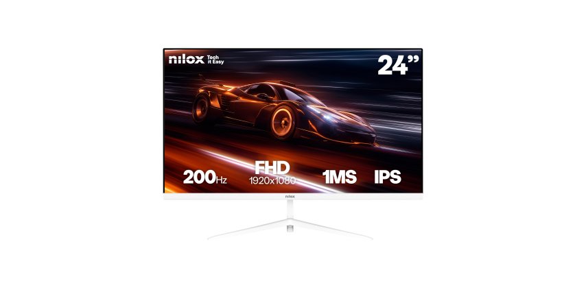 Nilox MONITOR 24 IPS 200HZ 1MS HDMI Y DP computer monitor 60.5 cm (23.8") 1920 x 1080 pixels Full HD LCD White