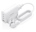 AISENS Cargador Sobremesa GaN 140W, 3x USB-C PD3.1 QC4.0 QC5.0, 1x USB-A QC3.0, Blanco