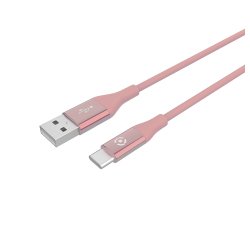 Celly USBTYPECCOLORPK cavo USB USB 2.0 1 m USB A USB C Rosa