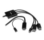 StarTech.com Câble adaptateur HDMI, DisplayPort ou Mini DisplayPort vers HDMI de 2 m - Noir