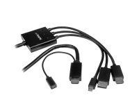 StarTech.com Câble adaptateur HDMI, DisplayPort ou Mini DisplayPort vers HDMI de 2 m - Noir