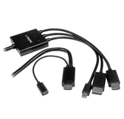 StarTech.com Câble adaptateur HDMI, DisplayPort ou Mini DisplayPort vers HDMI de 2 m - Noir