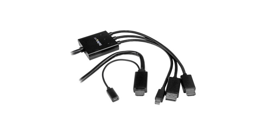 StarTech.com Câble adaptateur HDMI, DisplayPort ou Mini DisplayPort vers HDMI de 2 m - Noir