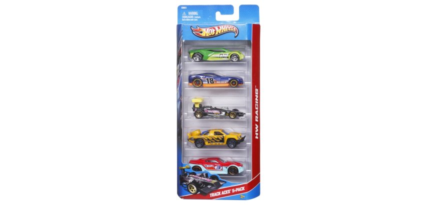 Hot Wheels Confezione 5 Macchinine, Modelli Assortiti, Giocattolo per Bambini 4+ Anni