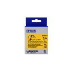 Epson LK-6YBA14 - Thermorétrécissant (HST) - Noir sur Jaune - Diam. 14mmx2.5m