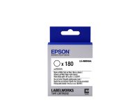 Epson LK-8WBWAA - Etiquettes prédécoupées Rondes - Noir sur Blanc - Diam. 25 mm (180 étiquettes)