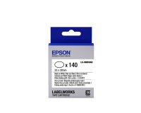 Epson LK-8WBWAB - Etiquettes prédécoupées Ovales - Noir sur Blanc - 25 x 38 mm (140 étiquettes)
