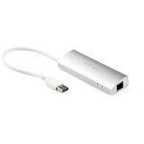 StarTech.com Hub USB à 3 Ports avec Ethernet, USB-A, Gigabit Ethernet/GbE, USB 5Gbps, Design Robuste, Alimentation par Bus, Hub USB 3.0 Portable pour Ordinateur Portable