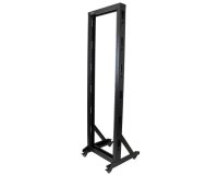 StarTech.com Rack Serveur Mobile 42U à 2 Mâts, Rack Réseau 19" à 2 Mâts avec Roulettes, Rack Ouvert Roulant pour Équipement AV/Data/Media/IT, Rack Ordinateur pour la Maison/Bureau - Roulettes Incluses