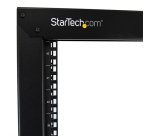 StarTech.com Rack Serveur Mobile 42U à 2 Mâts, Rack Réseau 19" à 2 Mâts avec Roulettes, Rack Ouvert Roulant pour Équipement AV/Data/Media/IT, Rack Ordinateur pour la Maison/Bureau - Roulettes Incluses