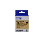 Epson Ruban satin pour étiqueteuse LK-4KBK Noir/Or 12 mm (5 m)