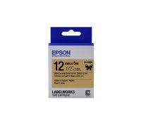 Epson Satin Ribbon – Gold/Black 12mm(5m) – LK-4KBK