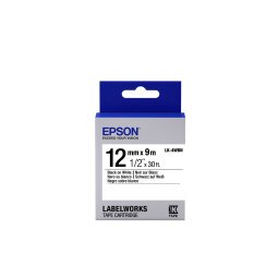 Epson LK-4WBN - Standard - Noir sur Blanc - 12mmx9m