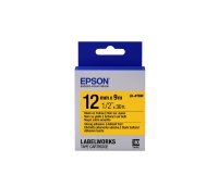 Epson LK-4YBW - Adhésif Fort - Noir sur Jaune- 12mmx9m