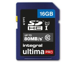 Integral 16GB ULTIMAPRO SDHC/XC 80MB CLASS 10 UHS-I U1 16 Go SD