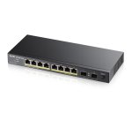 Zyxel GS1100-10HP switch No administrado Gigabit Ethernet (10/100/1000) Energía sobre Ethernet (PoE) 1U Negro