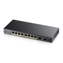 Zyxel GS1100-10HP switch No administrado Gigabit Ethernet (10/100/1000) Energía sobre Ethernet (PoE) 1U Negro