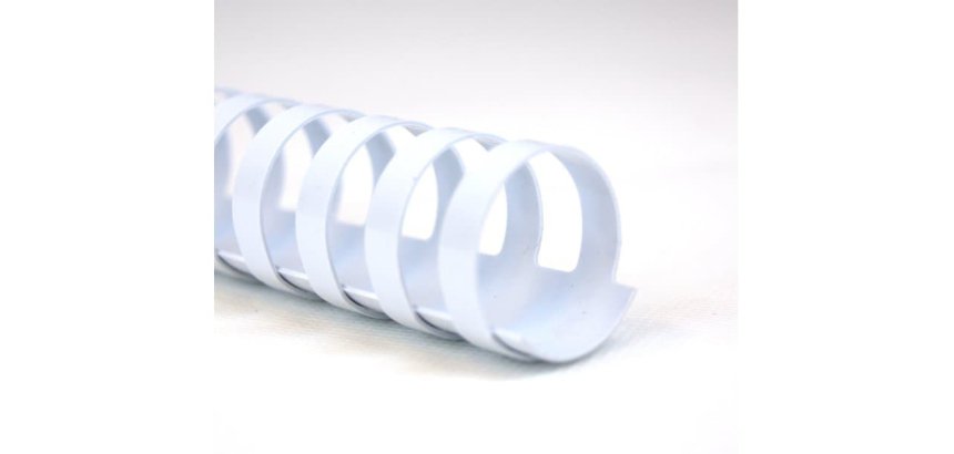 Peignes plastique gbc pour format a4 ï16mm 145 feuilles  coloris blanc boite de 100    unites