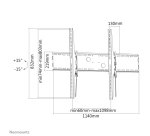 Neomounts LFD-W2000 Soporte de pared para TV 60-100" - inclinable