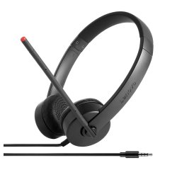 Lenovo Stereo Analog Auriculares Alámbrico Diadema Oficina/Centro de llamadas Negro