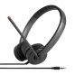 Lenovo Stereo Analog Auriculares Alámbrico Diadema Oficina/Centro de llamadas Negro