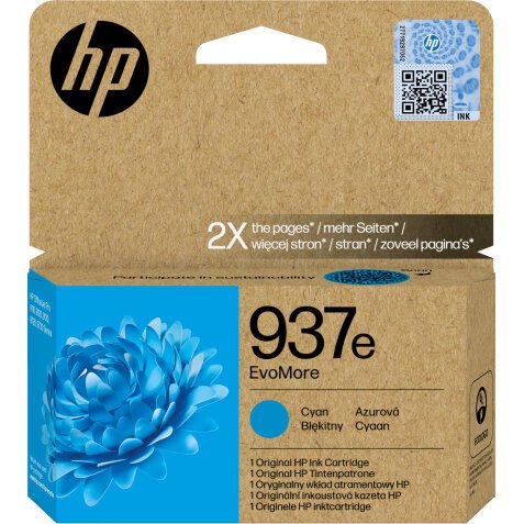 HP 937e Cartouche d’encre authentique Cyan EvoMore