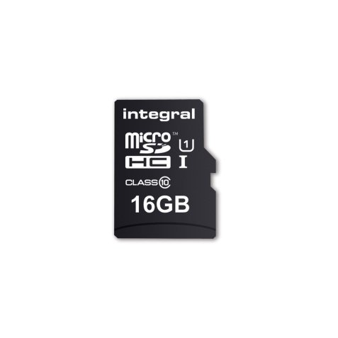 Integral UltimaPro 16 GB MicroSDHC Class 10 Memory Card up to 90 MB/s, U1 Rating Black 16 Go MicroSD UHS-I