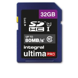 Integral 32GB ULTIMAPRO SDHC/XC 80MB CLASS 10 UHS-I U1 32 Go SD