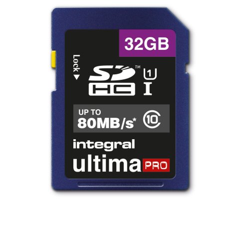 Integral 32GB ULTIMAPRO SDHC/XC 80MB CLASS 10 UHS-I U1 32 Go SD