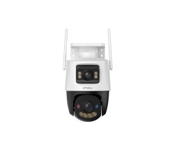 Imou Cruiser Dual 2 Pro Telecamera da esterno, motorizzata, doppia ottica 4MP+4MP, visione notturna a colori, conversazione bidirezionale, rilevamento umano/veicolo AI, tracciamento intelligente, faretto e sirena, deterrenza attiva con luci rosse e blu, r