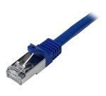 StarTech.com Câble réseau Cat6 blindé SFTP sans crochet de 50 cm - Cordon Ethernet RJ45 anti-accroc - M/M - Bleu