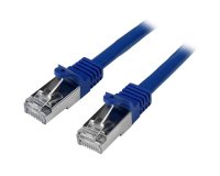 StarTech.com Câble réseau Cat6 blindé SFTP sans crochet de 1 m - Cordon Ethernet RJ45 anti-accroc - M/M - Bleu