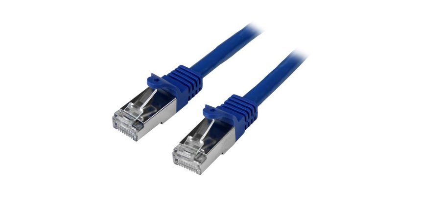 StarTech.com Câble réseau Cat6 blindé SFTP sans crochet de 1 m - Cordon Ethernet RJ45 anti-accroc - M/M - Bleu