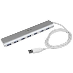 StarTech.com Hub USB à 7 Ports avec Ethernet, USB-A, Gigabit Ethernet/GbE, USB 5Gbps, Design Robuste, Alimentation par Bus, Hub USB 3.0 Portable pour Ordinateur Portable