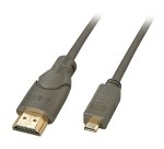 Lindy 41353 cable HDMI 2 m HDMI tipo A (Estándar) HDMI tipo D (Micro) Negro, Oro