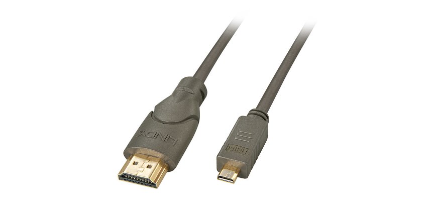 Lindy 41353 cable HDMI 2 m HDMI tipo A (Estándar) HDMI tipo D (Micro) Negro, Oro
