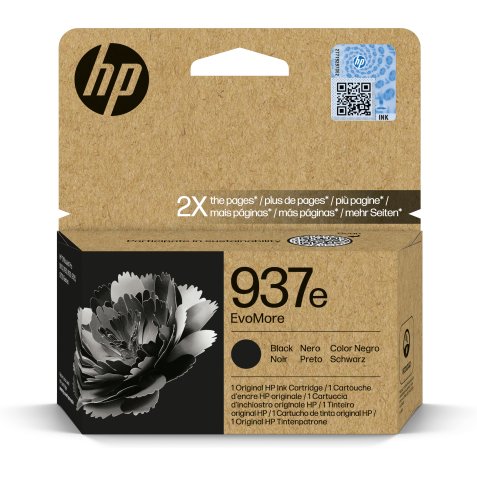 HP 937e Cartouche d’encre authentique Noir EvoMore