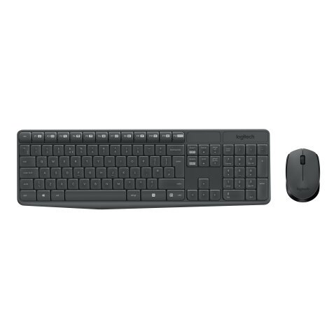 Logitech MK235 clavier Souris incluse USB AZERTY Français Gris