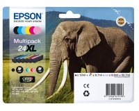 Epson Elephant Multipack 6-colours 24XL Claria Photo HD Ink