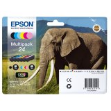 Epson 24 Pack 6 Cartuchos originales negro + multicolor de capacidad estándar (360 páginas)