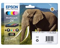 Epson 24 Pack 6 Cartuchos originales negro + multicolor de capacidad estándar (360 páginas)