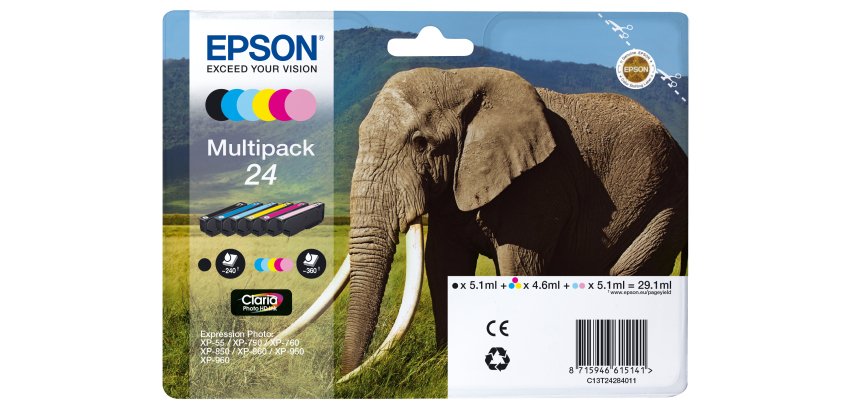 Epson Elephant Multipack 6-colours 24 Claria Photo HD Ink